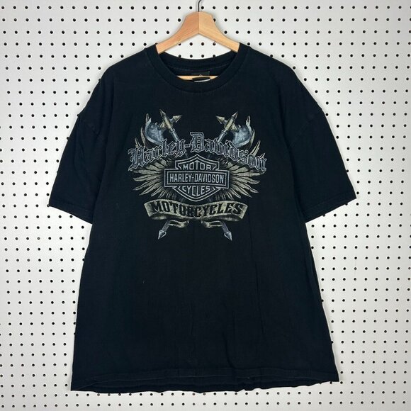 Harley Davidson Motorcycle Biker T Shirt 2XL Black Graphic‎ Peoria Arizona Arrow - Picture 1 of 6